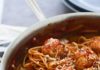 espagueti con albóndigas