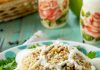 ensalada de tortuga con pollo y manzana